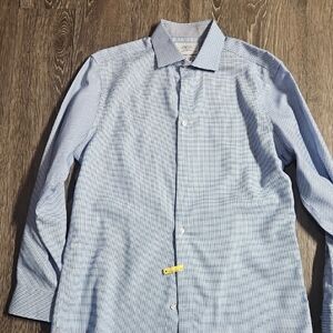 Charles Tyrwhitt Blue Micro-Check Dress Shirt